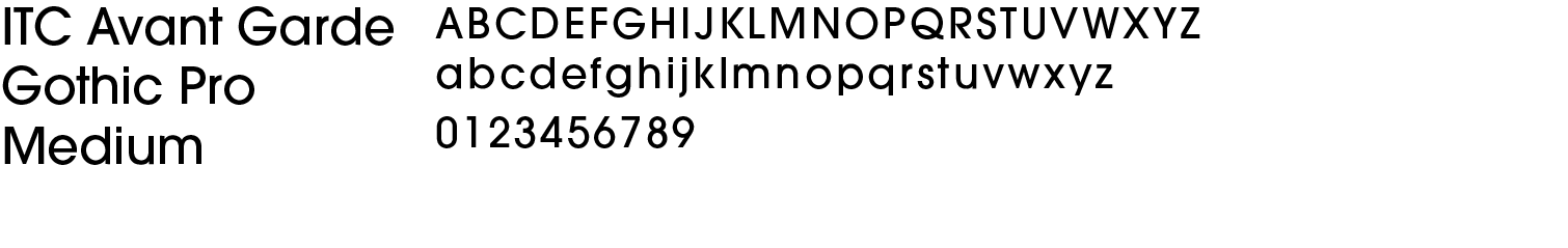 Alphabet set in ITC Avant Gaurd Pro