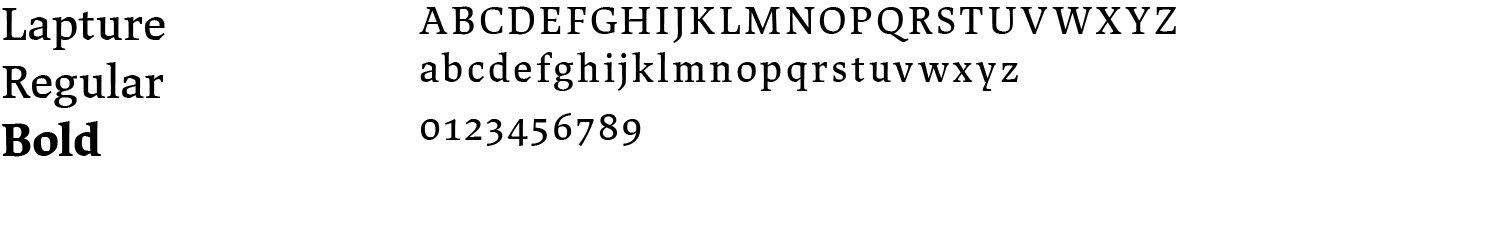 Alphabet set in Lapture.
