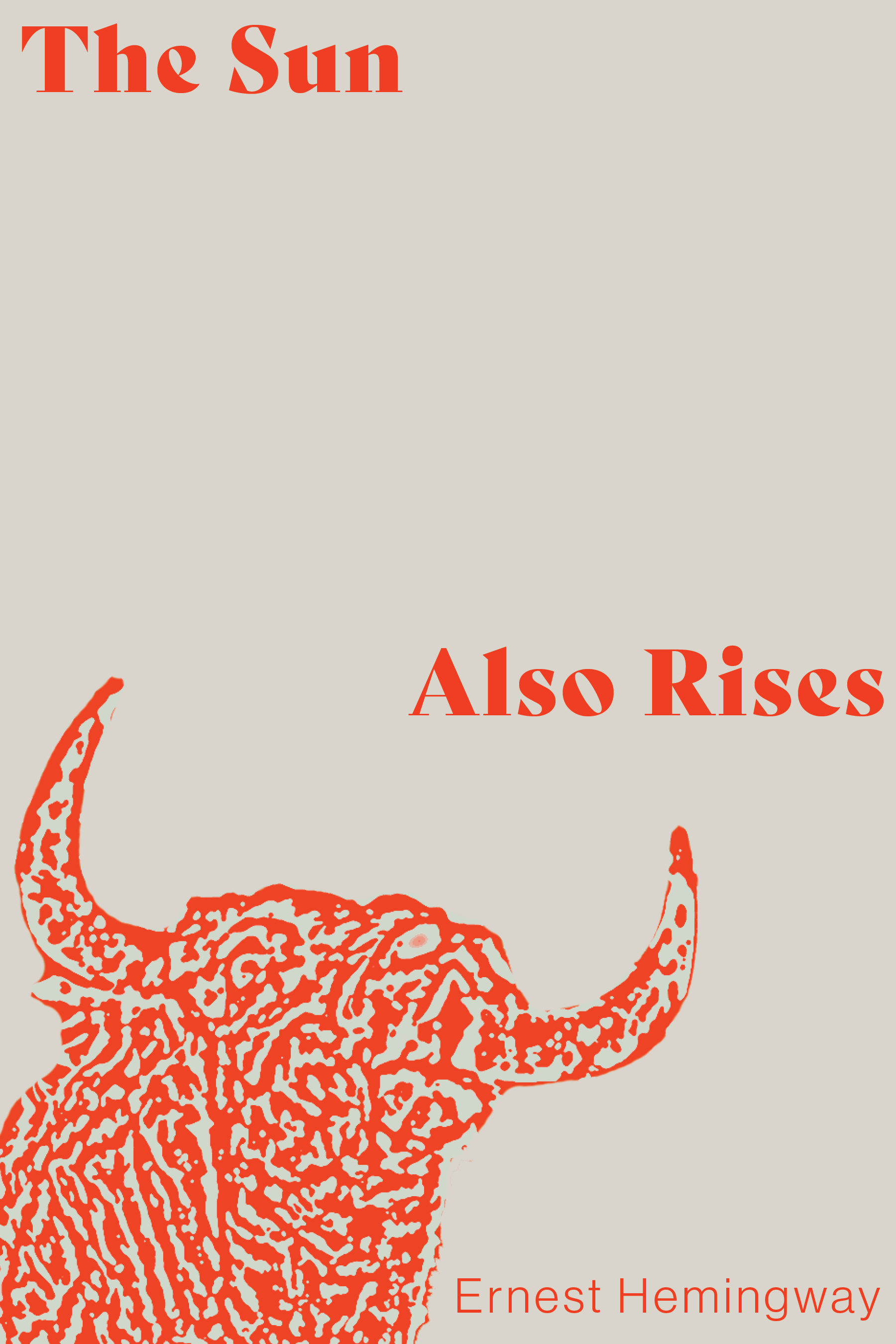 Cover idea two has an illustration of a bull