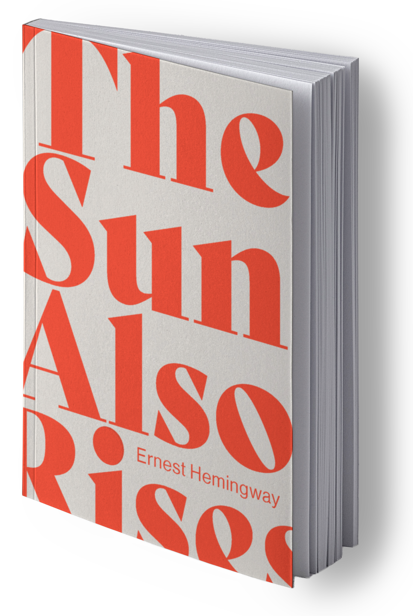 Book mock up for The Sun Also Rises