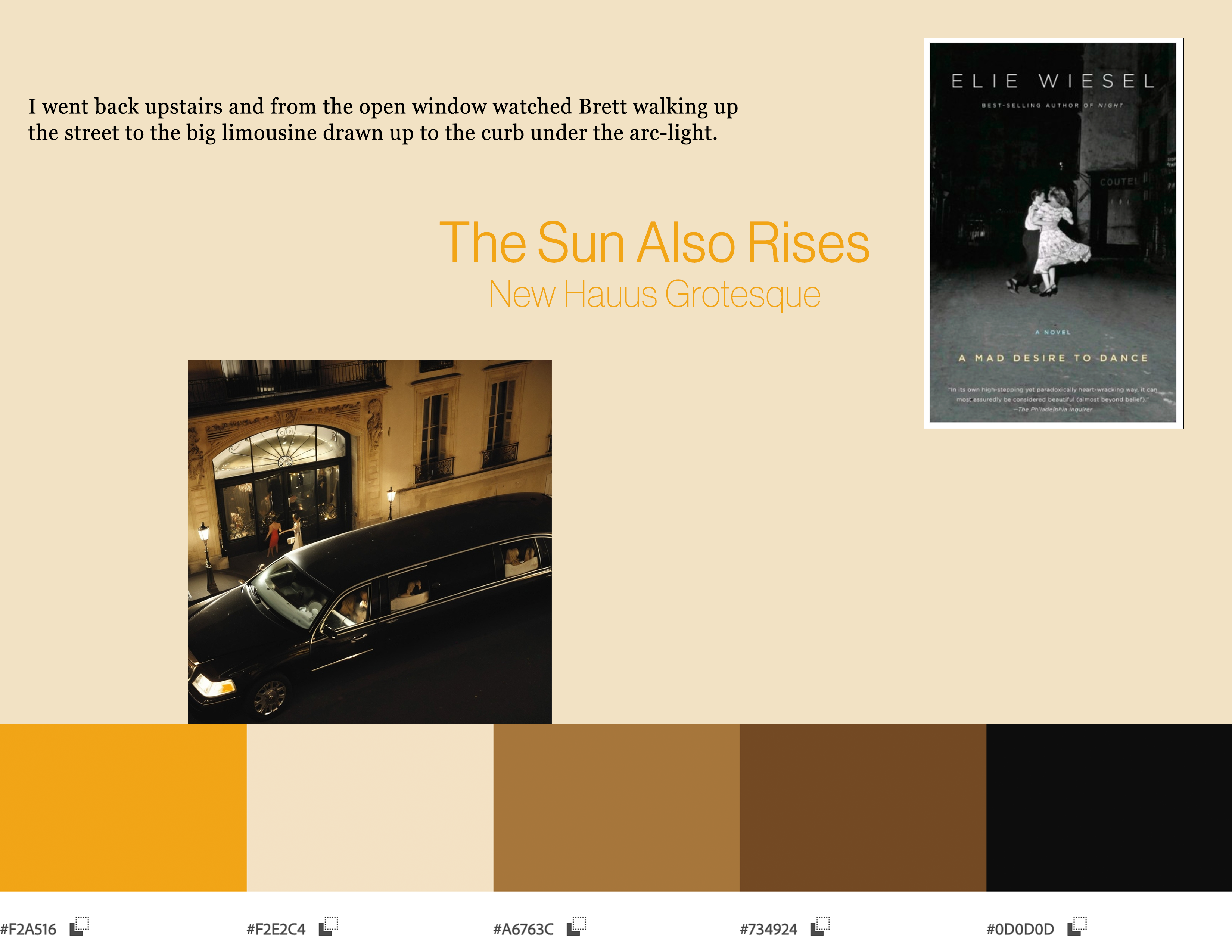 Mood board with 1920's style photography